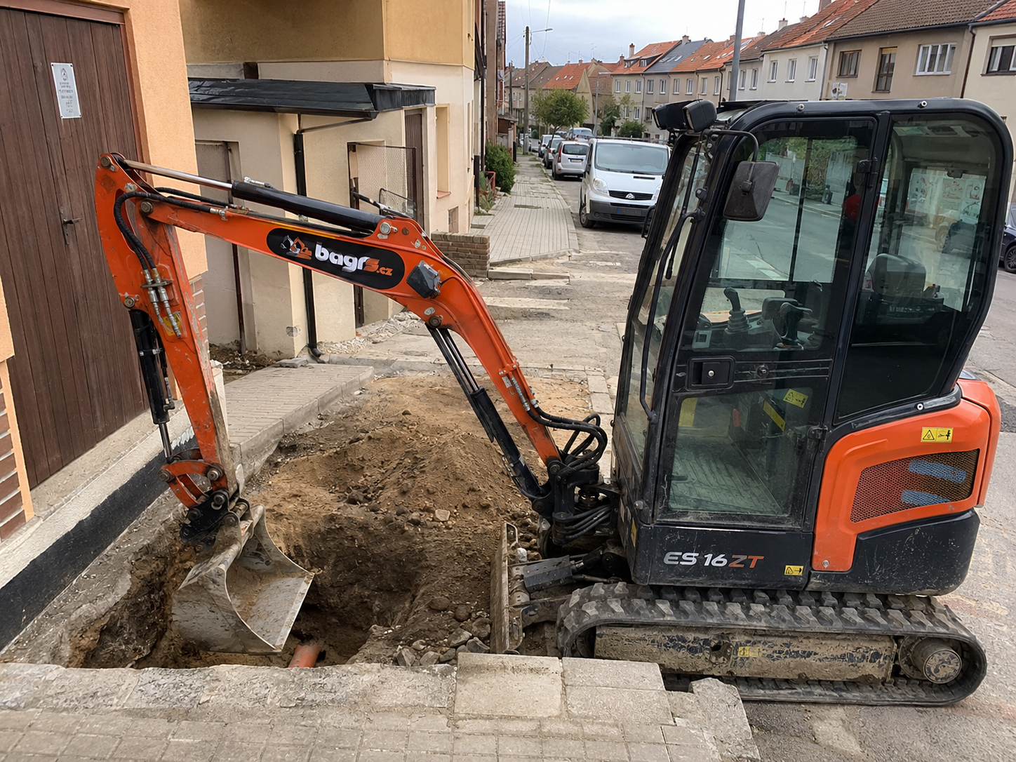 Výkop pro inženýrské sítě a přípojky